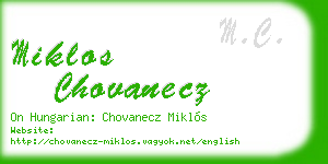 miklos chovanecz business card